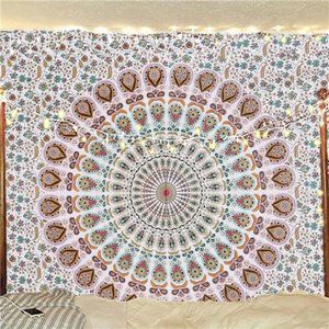 Handmade Indian hippie Bohemian Psychedelic Peacock Mandala Wall hanging